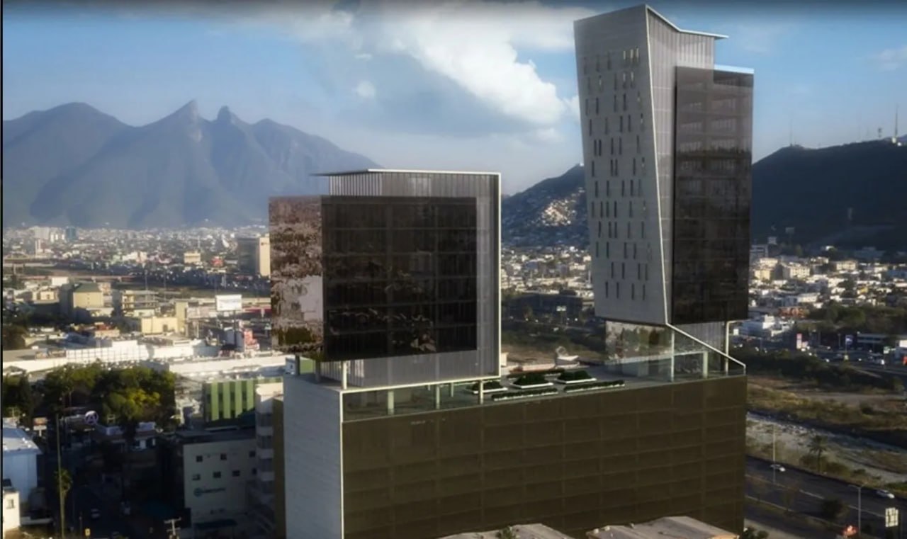 Vista aérea del Edificio Alterna, Miguel Hidalgo y Costilla 1910, Monterrey — donde se ubica Oxygen Hiperbárica